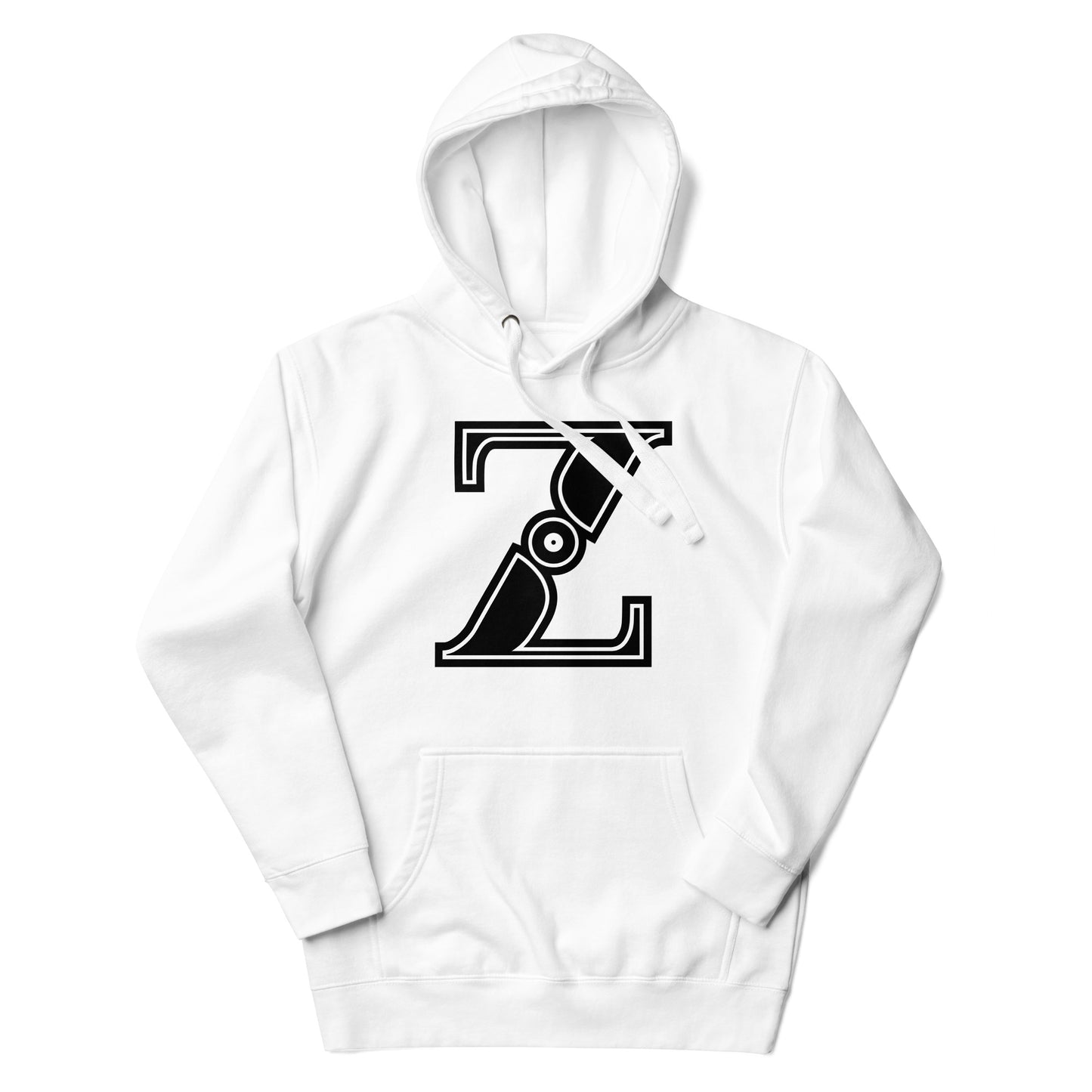 Black and White Letter Z Hoodie