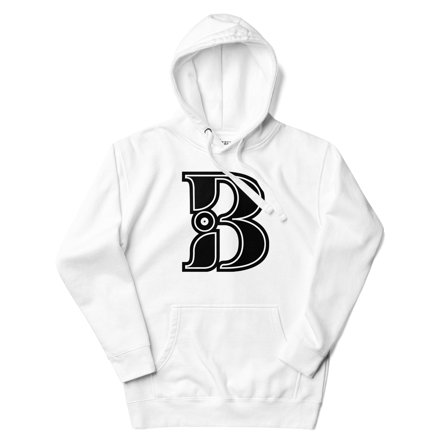 Black and White Letter B T-Hoodie