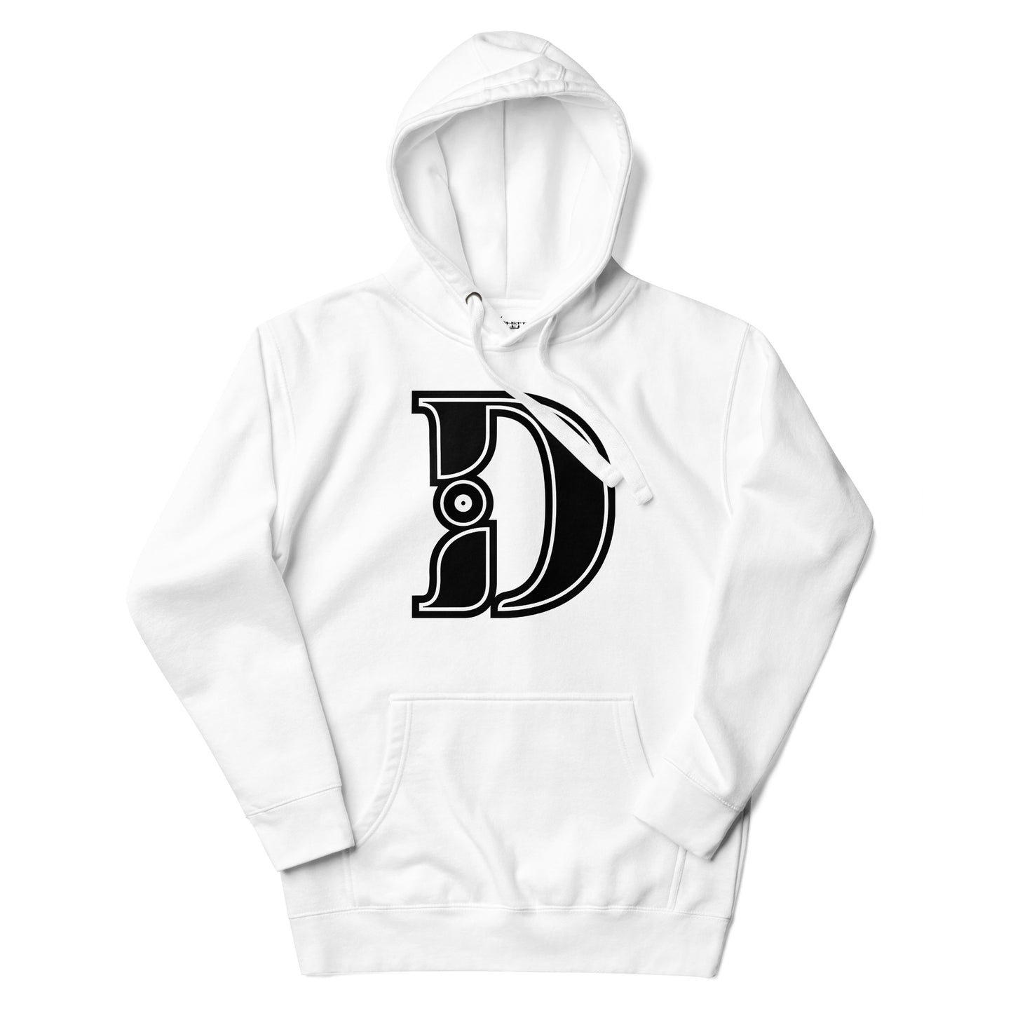 Black and White Letter D Hoodie