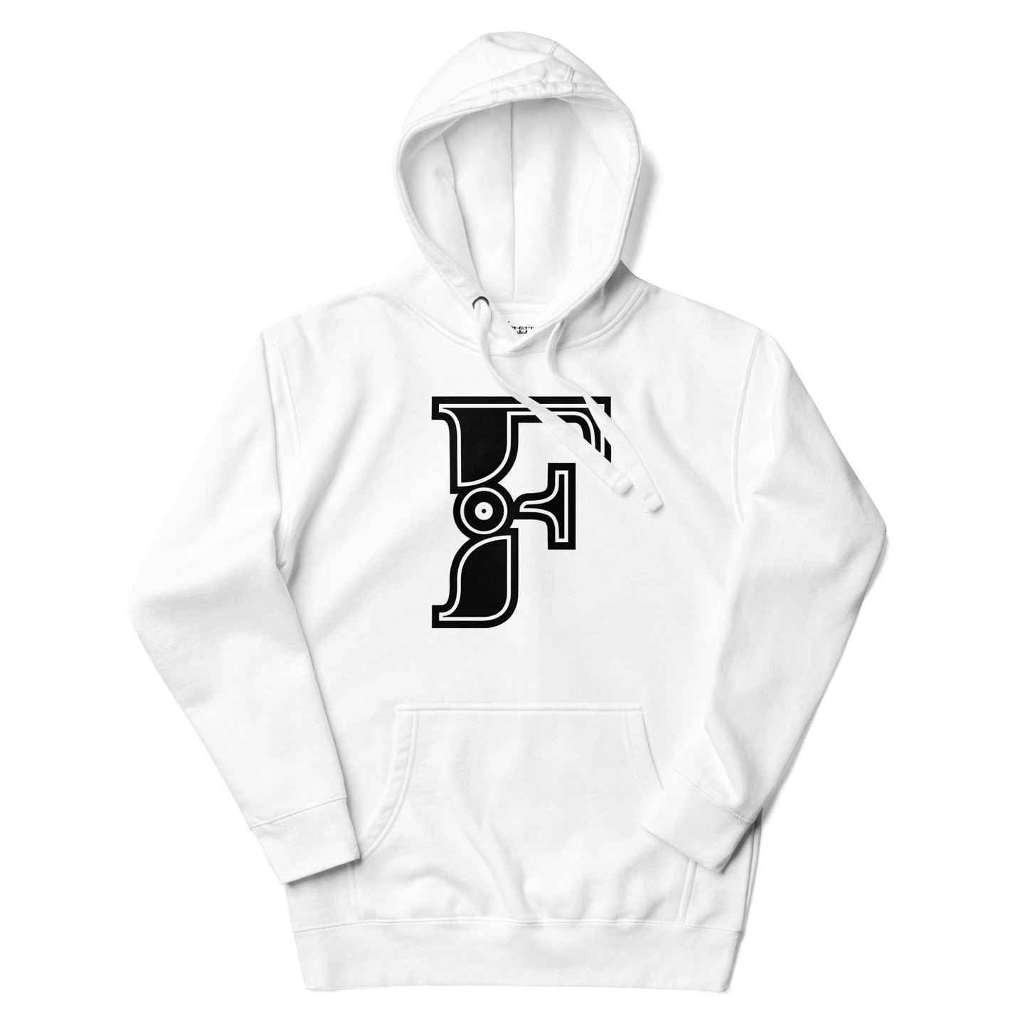 Black and White Letter F Hoodie