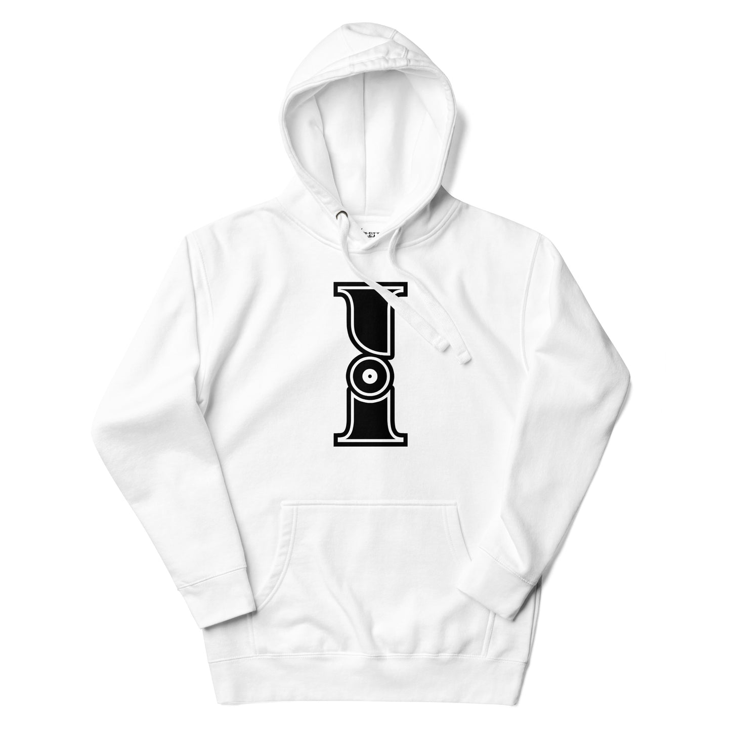 Black and White Letter I Hoodies