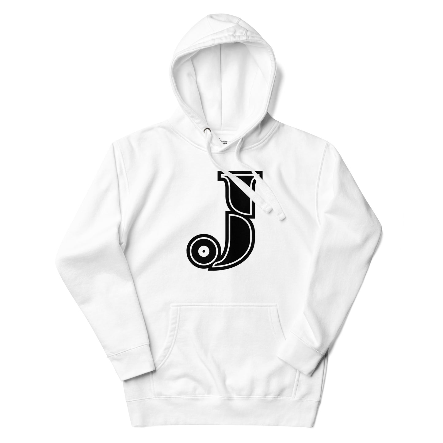 Black and White Letter J T-Hoodie