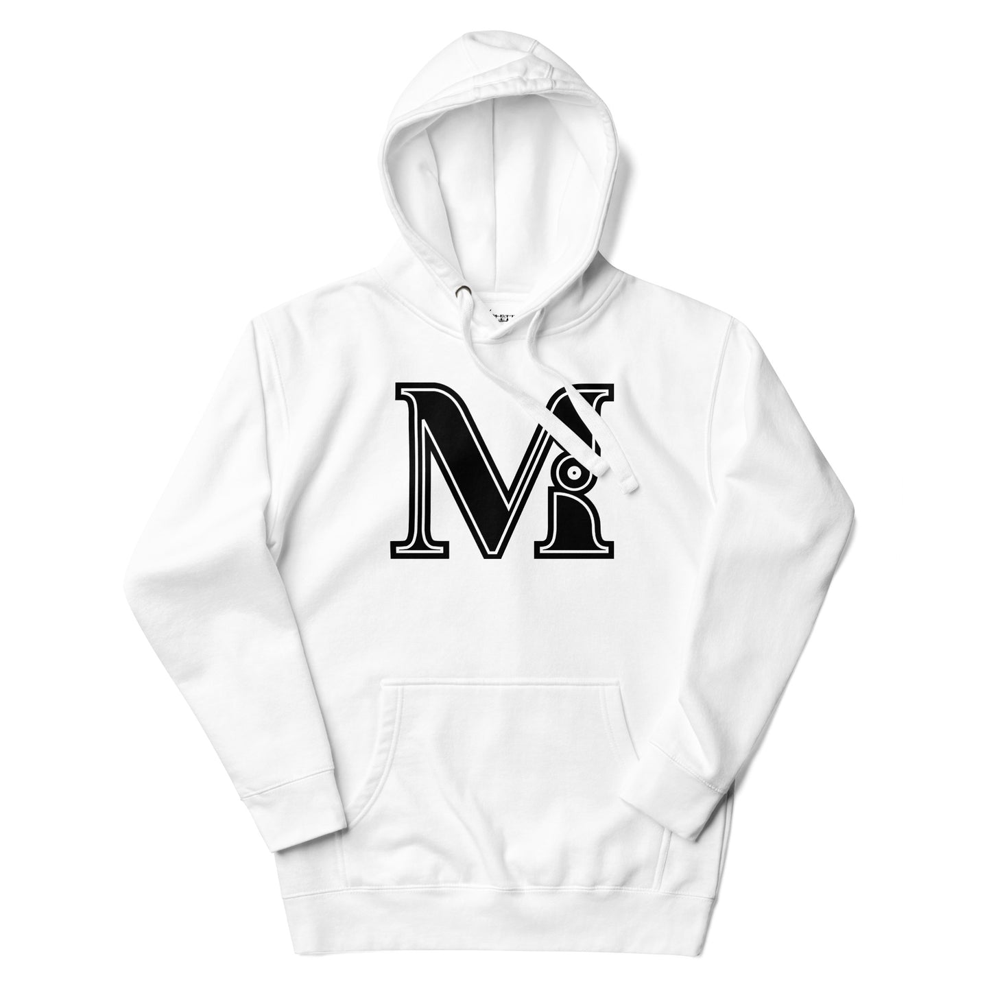 Black and White Letter M Hoodies