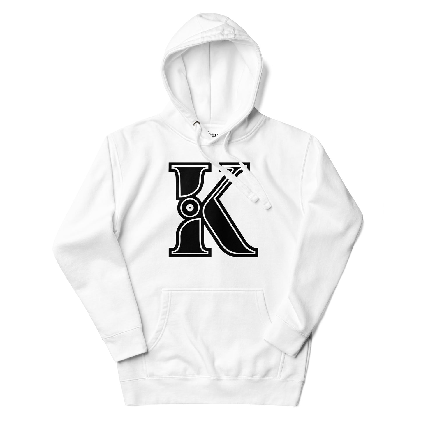 Black and White Letter K Hoodie