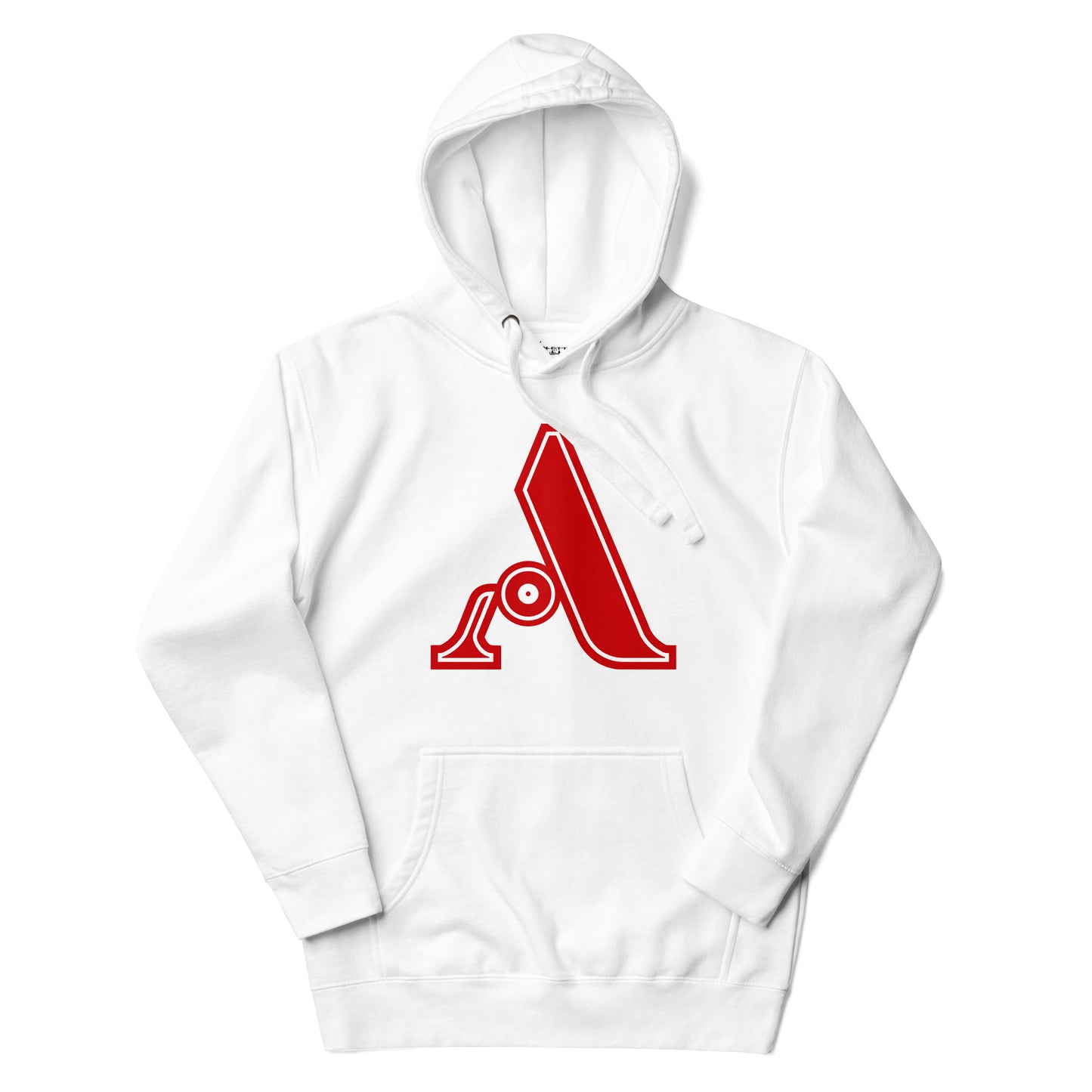 Red and White Letter A Hoodie