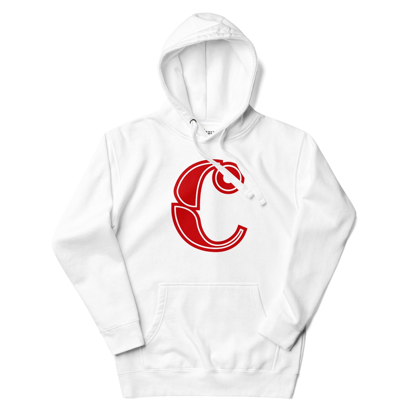 Red and White Letter C Hoodie