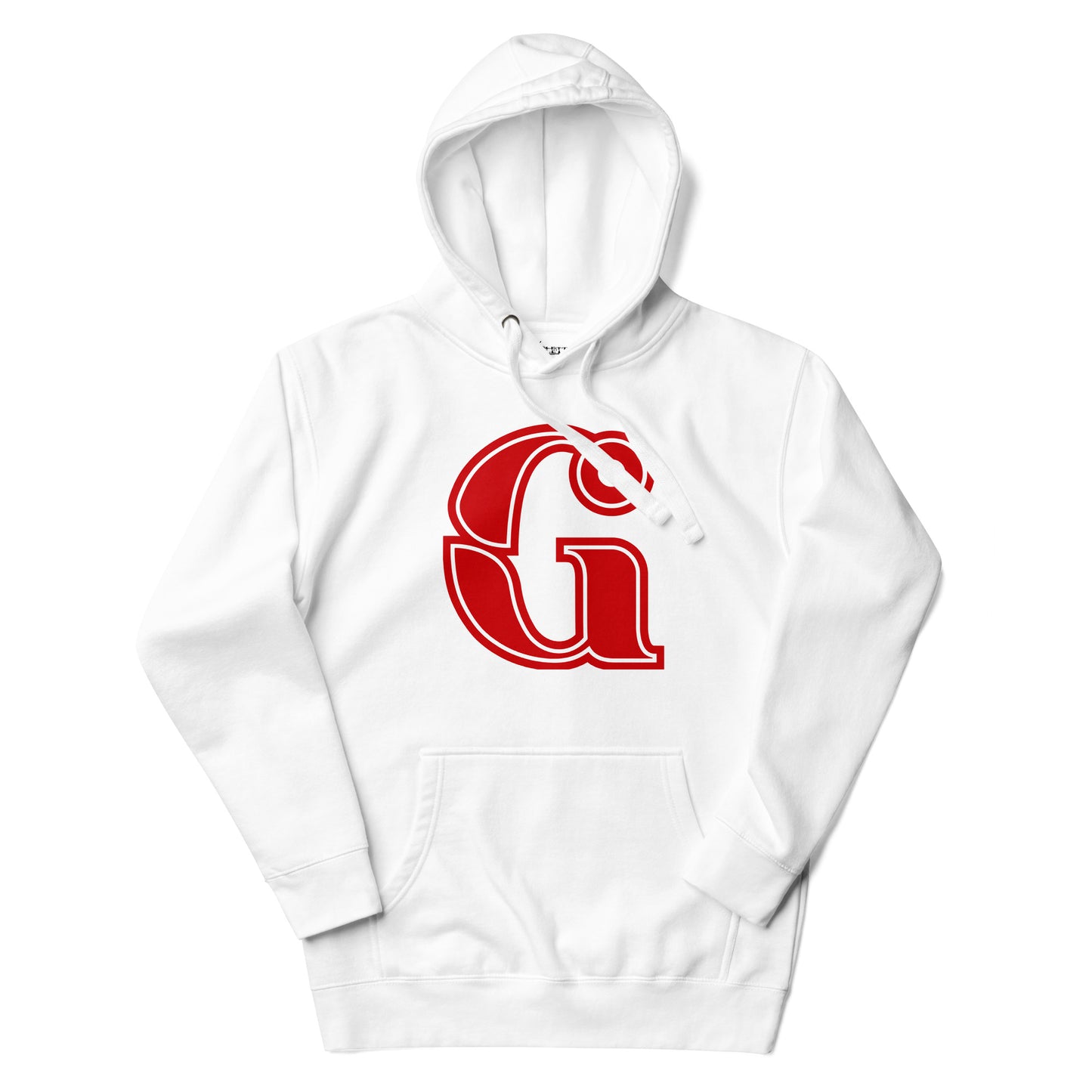 Red and White Letter G Hoodie