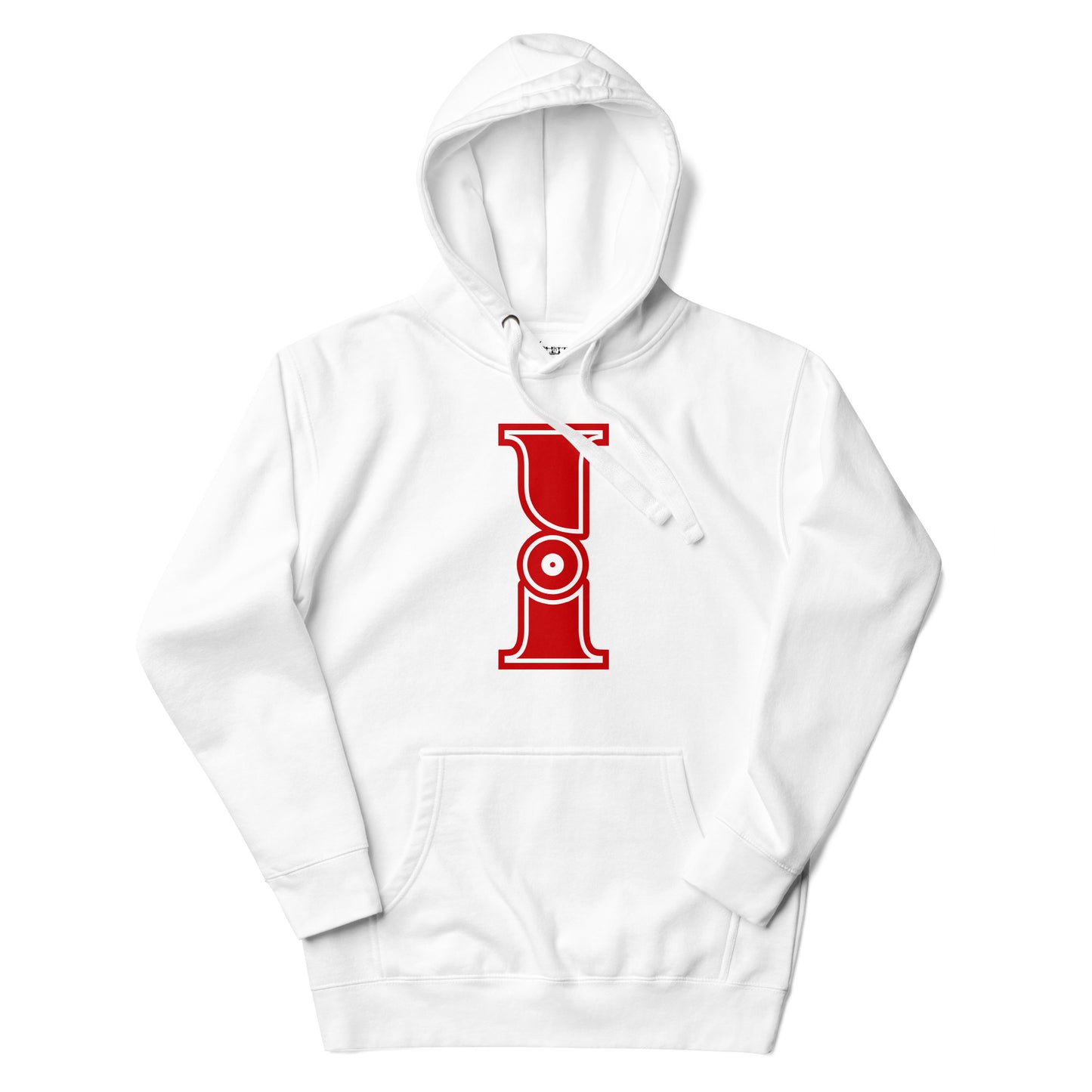 Red and White Letter I Hoodie