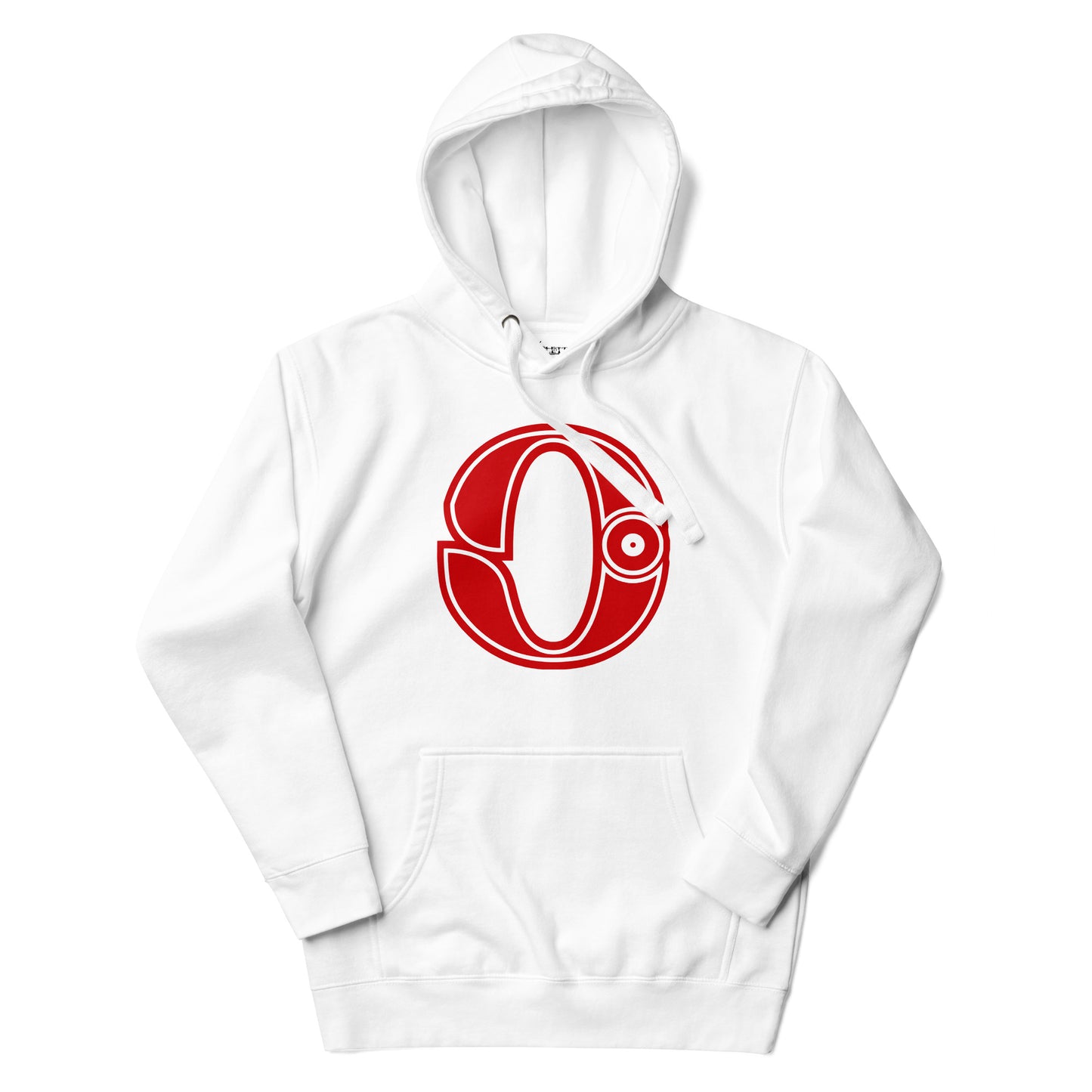 Red and White Letter O Hoodie