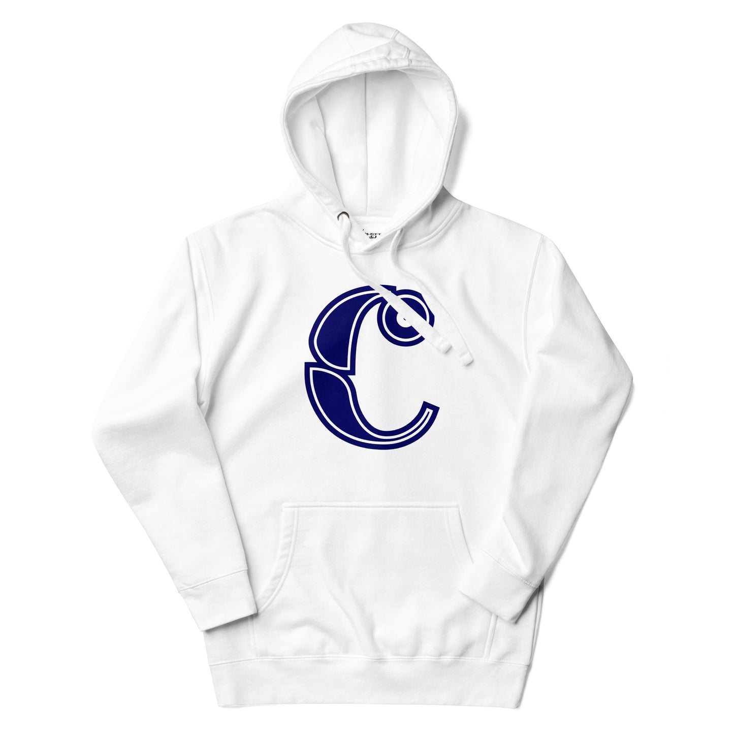 Blue and White Letter C Hoodie