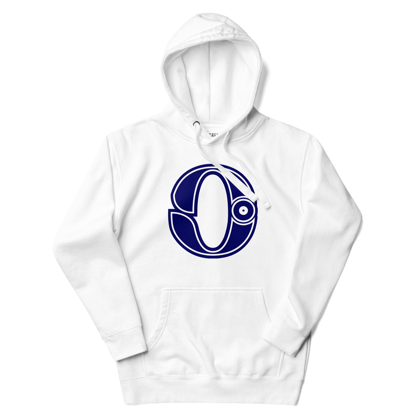 Blue and White Letter O Hoodie