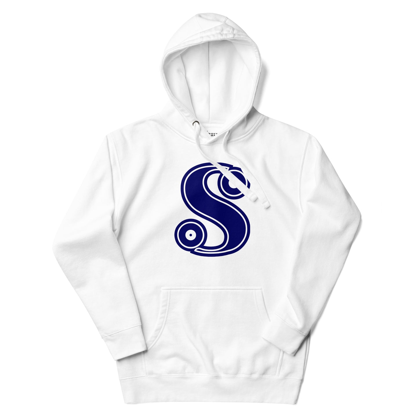 Blue and White Letter S Hoodie