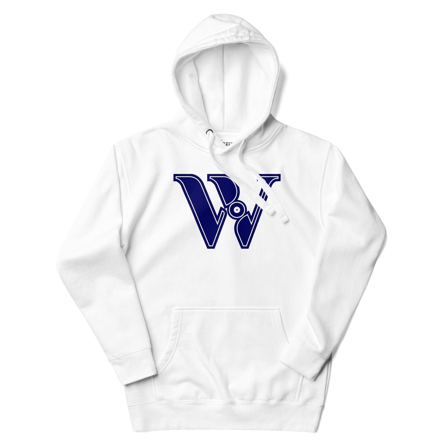 Blue and White Letter W Hoodie