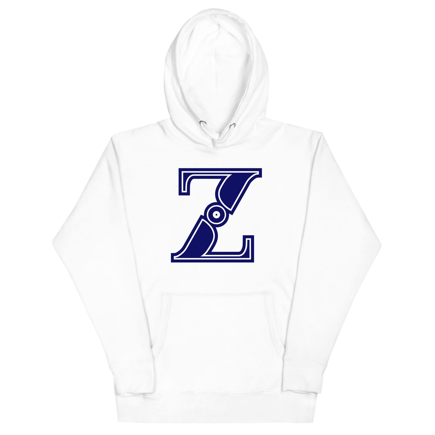 Blue and White Letter Z Hoodie