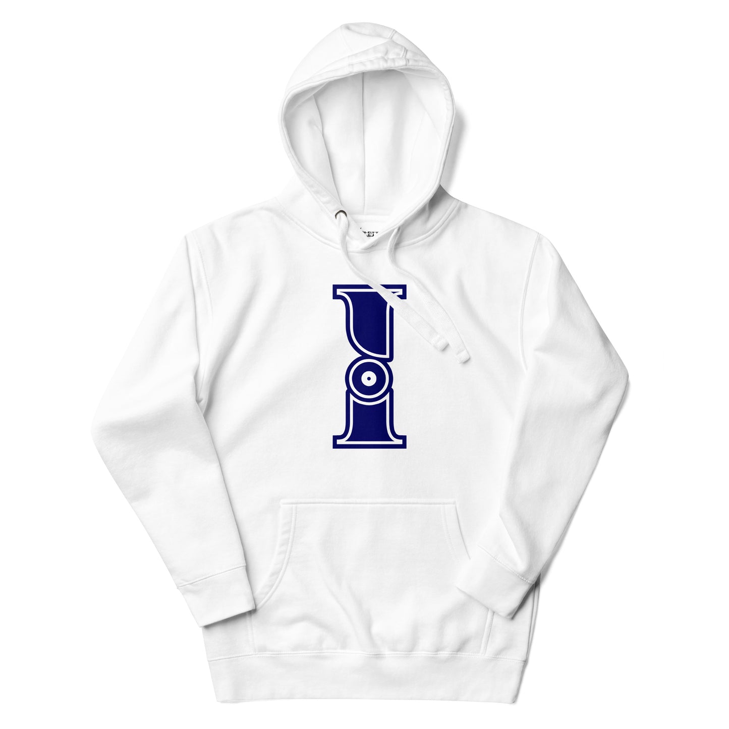 Blue and White Letter I Hoodie