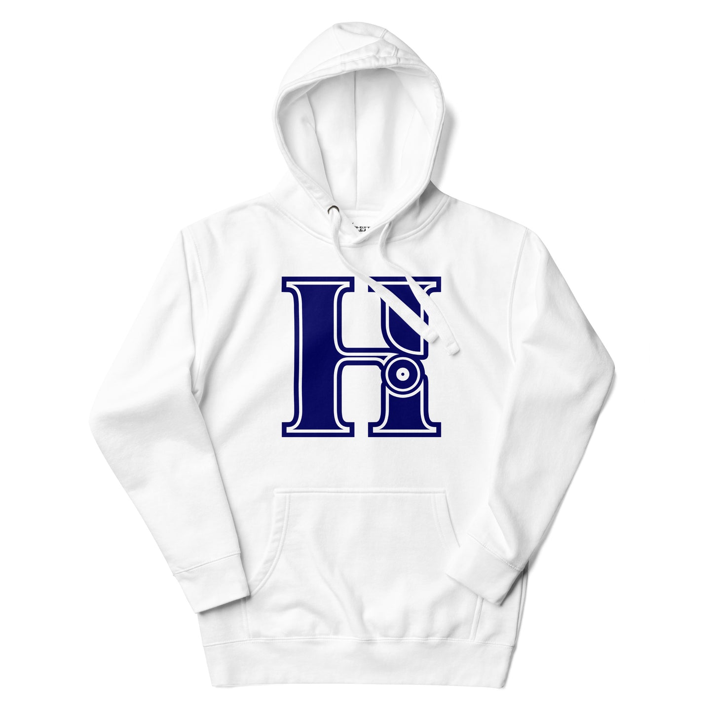 Blue and White Letter H Hoodie