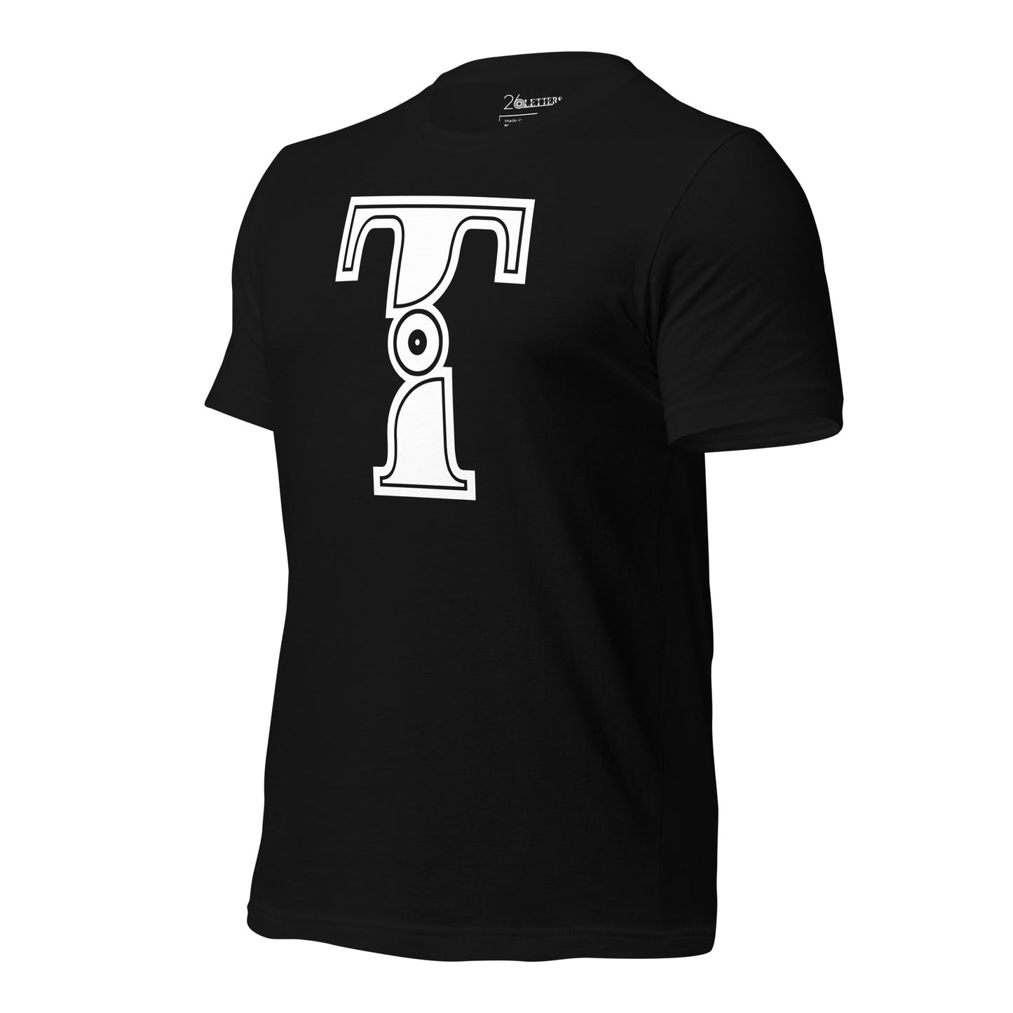 White and Black Letter T T-Shirt