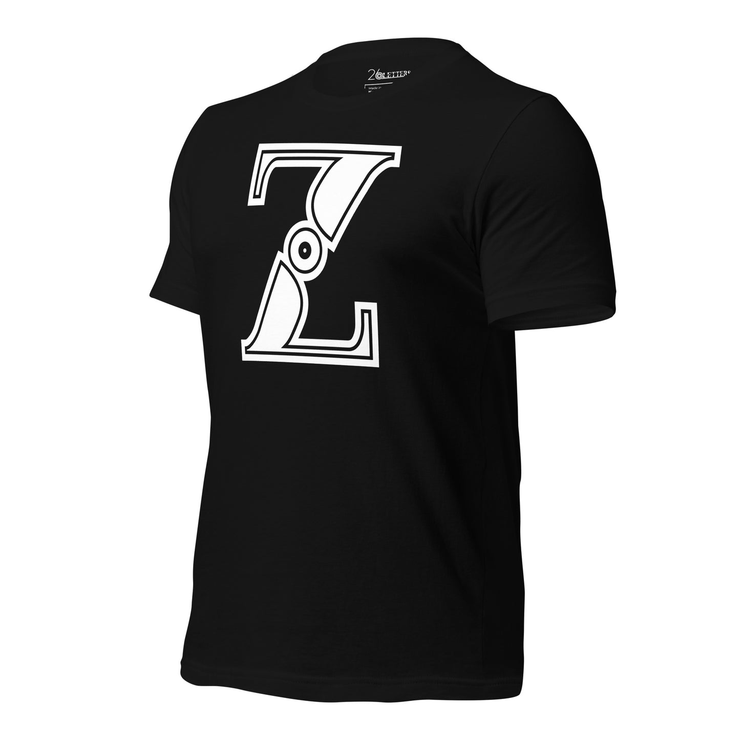 White and Black Letter Z T-Shirt