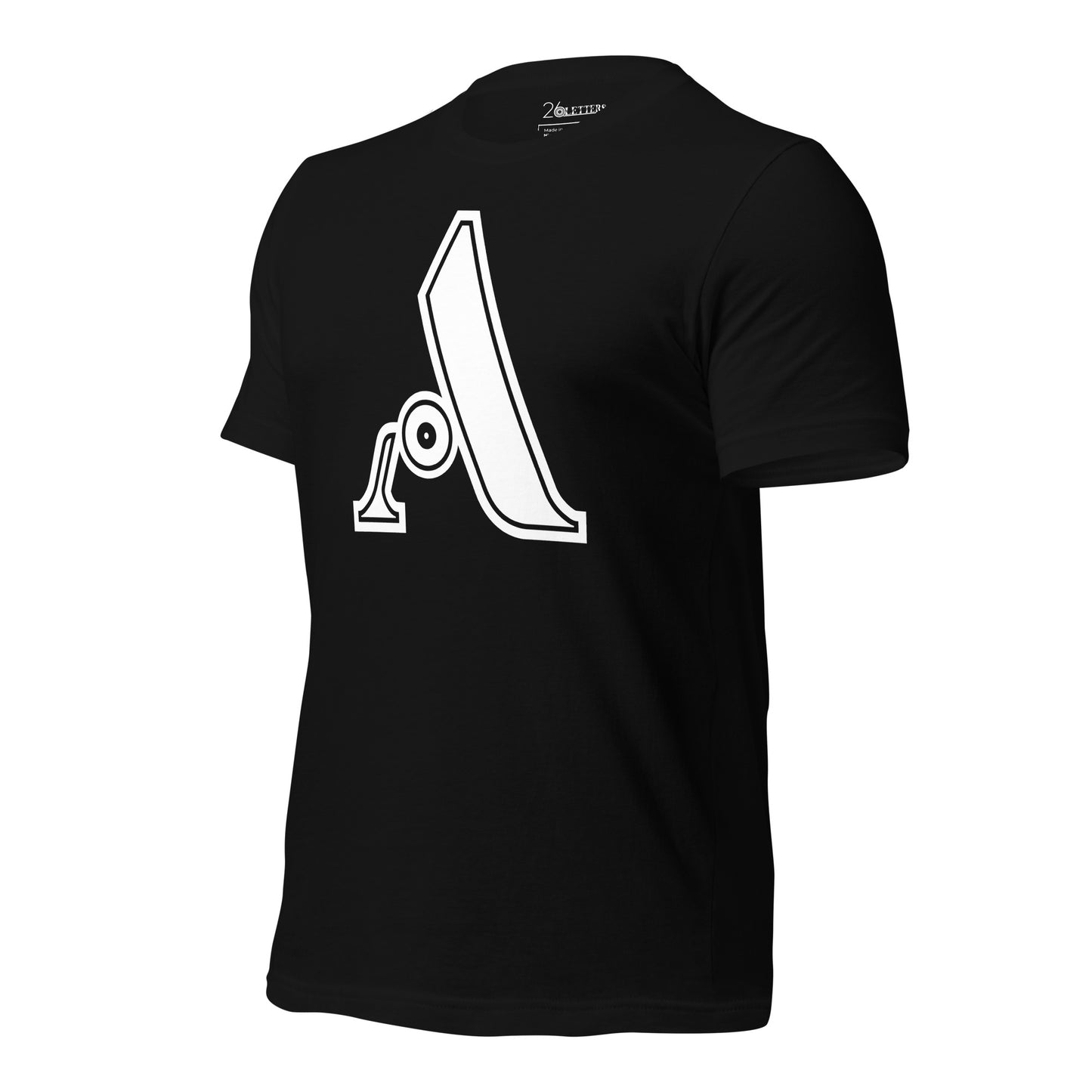 White and Black Letter A T-Shirt