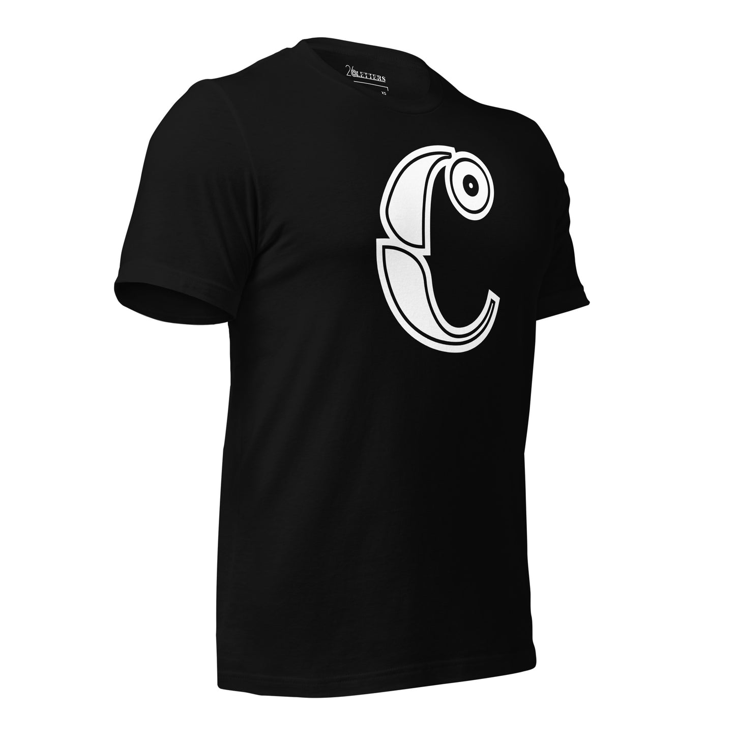 White and Black Letter C T-Shirt