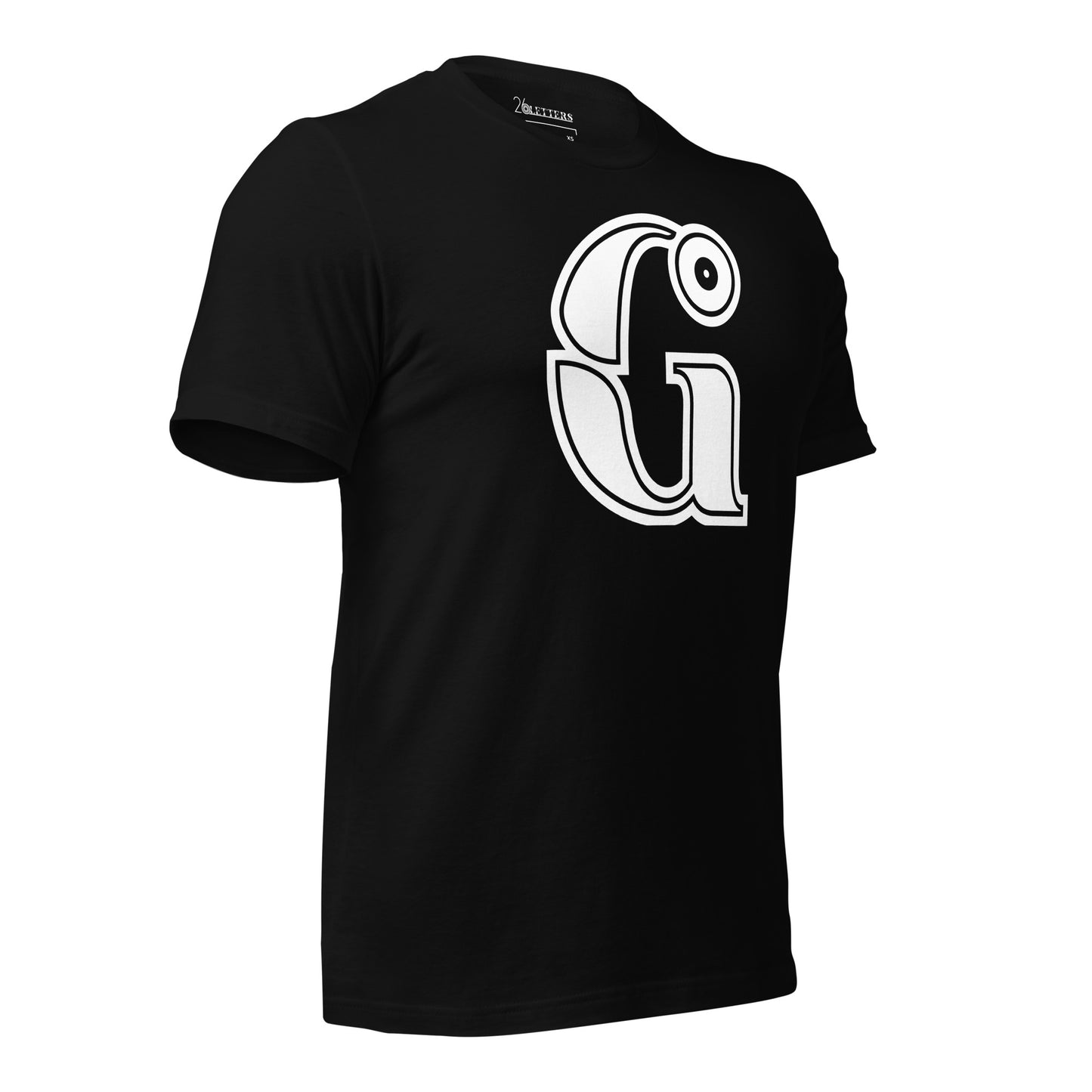 White and Black Letter G T-Shirt