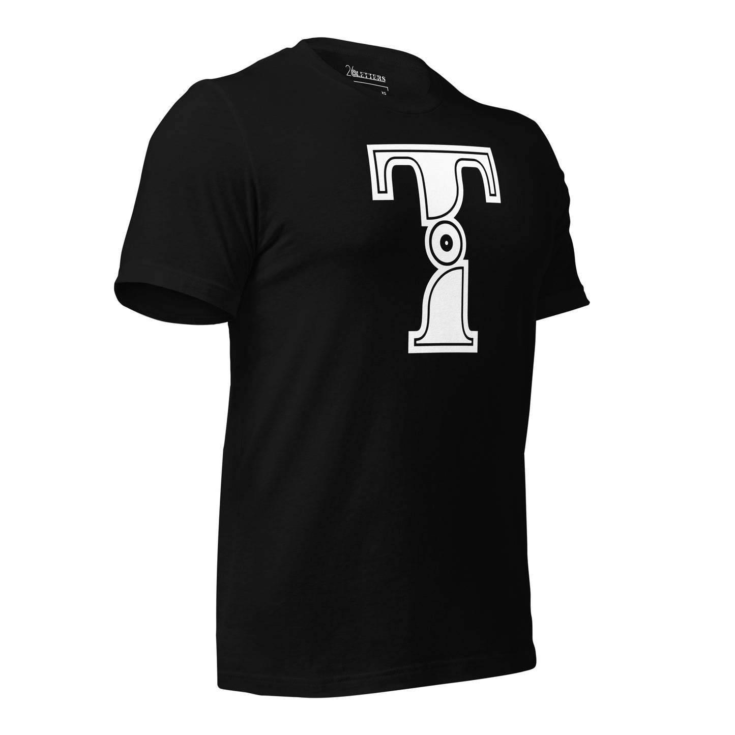 White and Black Letter T T-Shirt