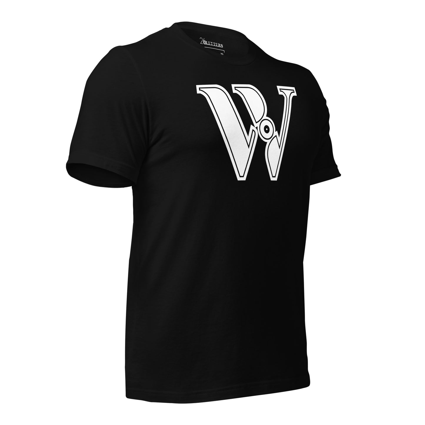 White and Black Letter W T-Shirt