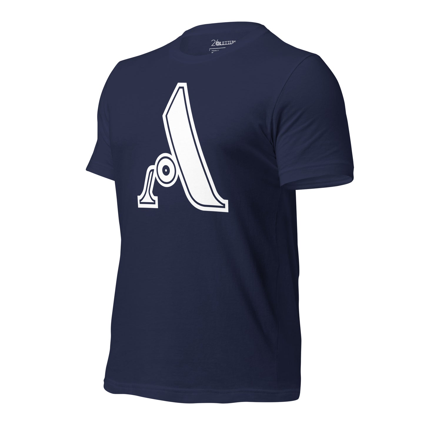 Navy and White Letter A T-Shirt