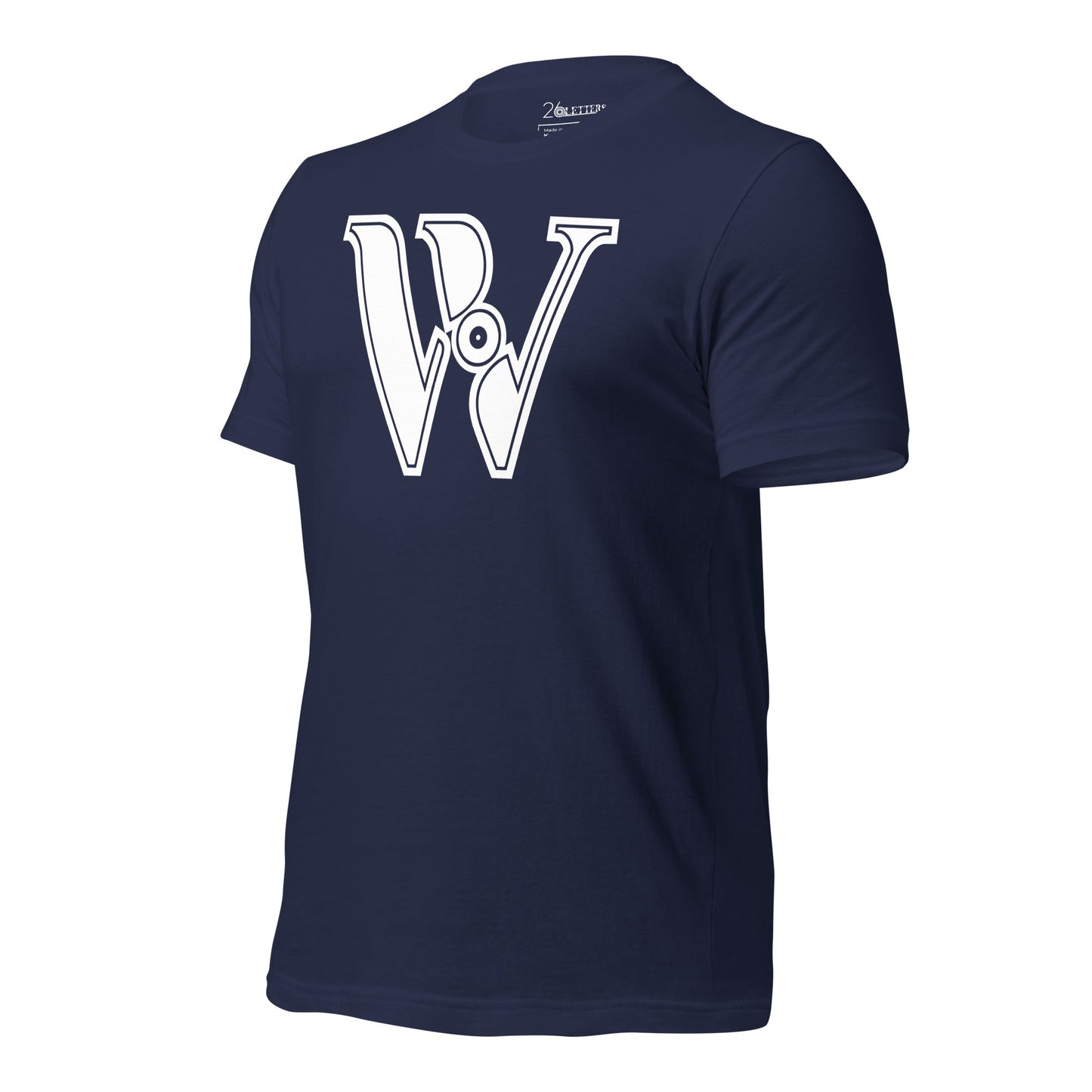 Navy Blue and White Letter W T-Shirt