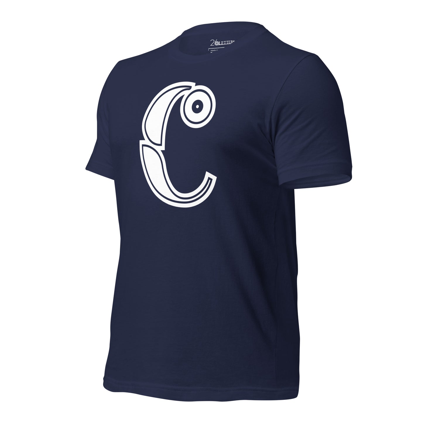 Navy and White Letter C T-Shirt