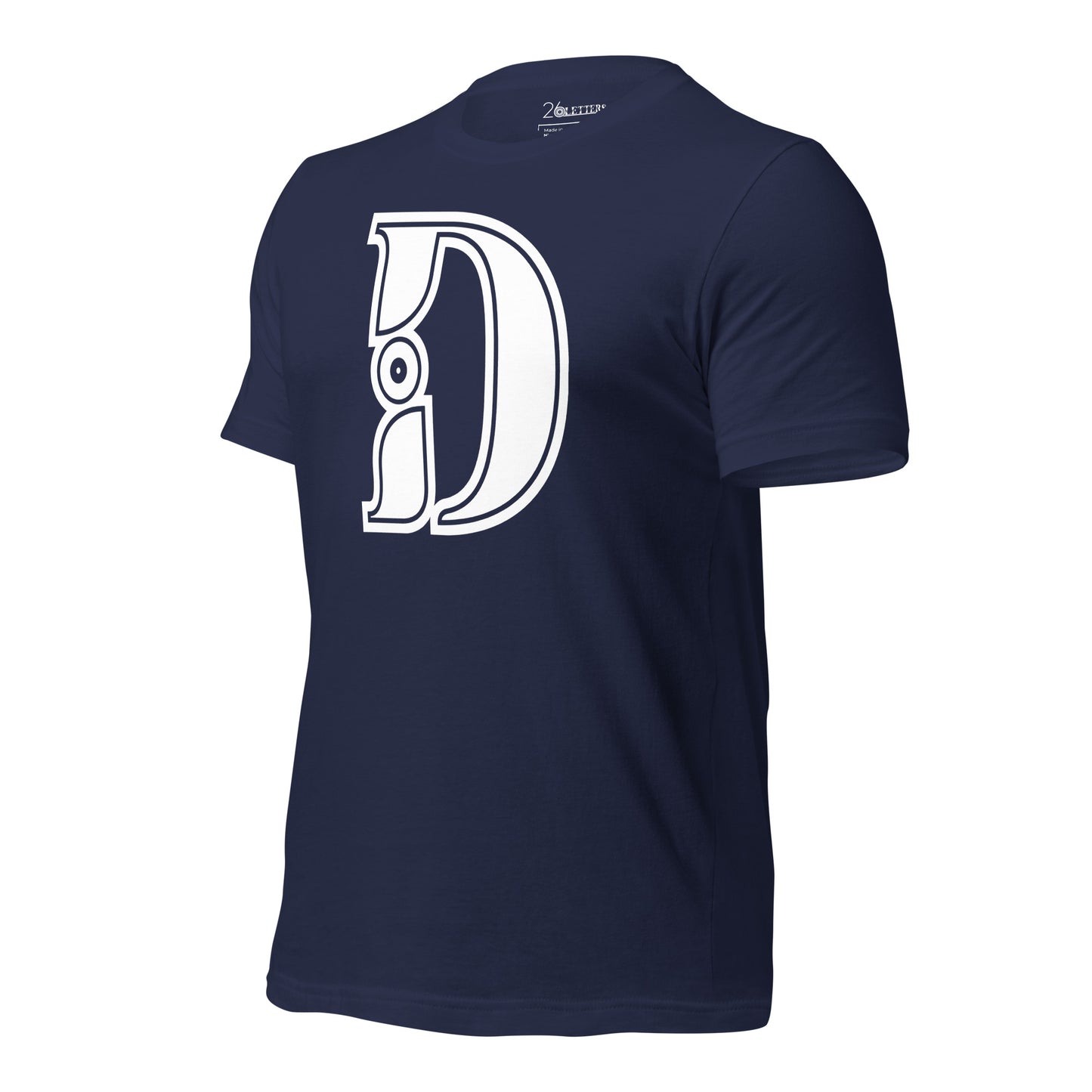 Navy and White Letter D T-Shirt