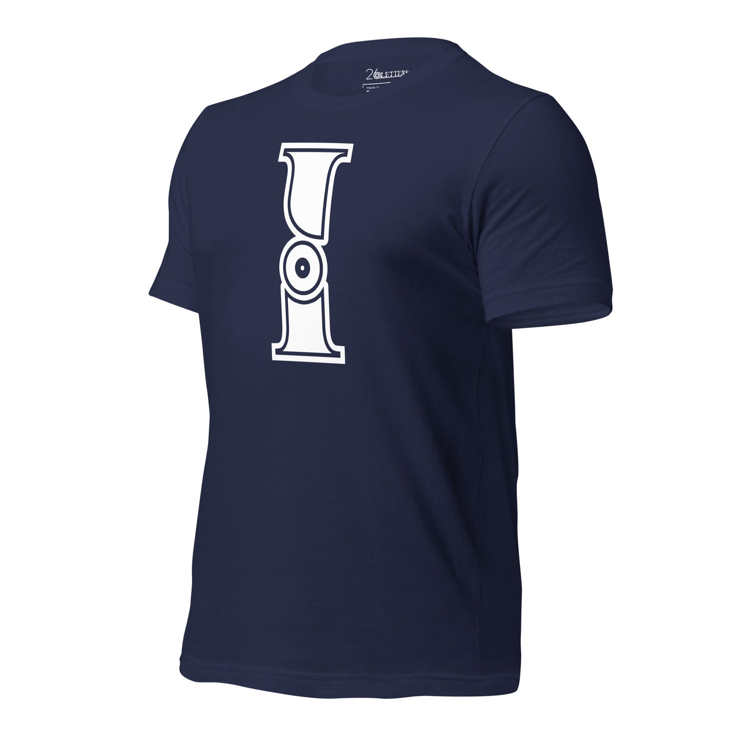 Navy and White Letter I T-Shirt