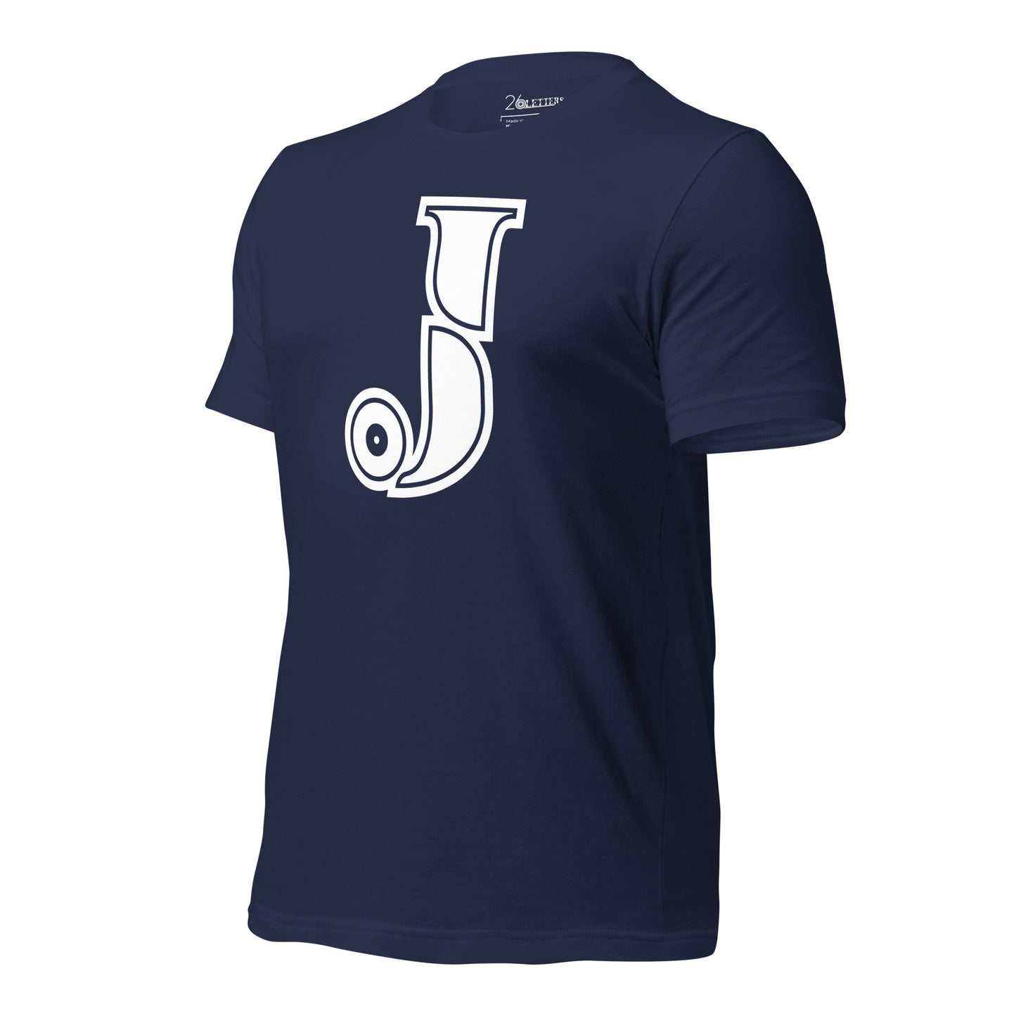 Navy and White Letter J T-Shirt