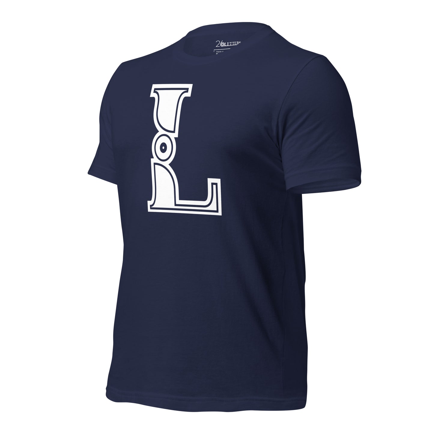 Navy and White Letter L T-Shirt