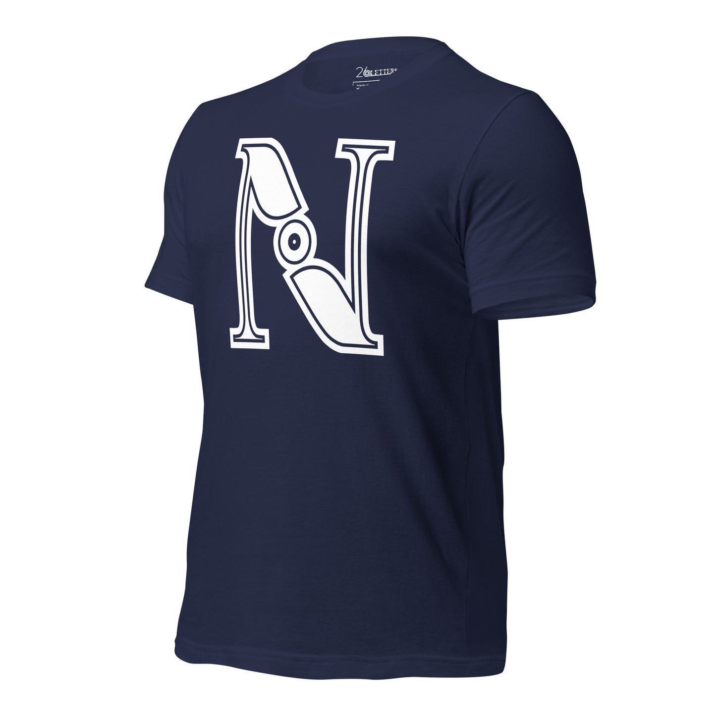 Navy and White Letter N T-Shirt