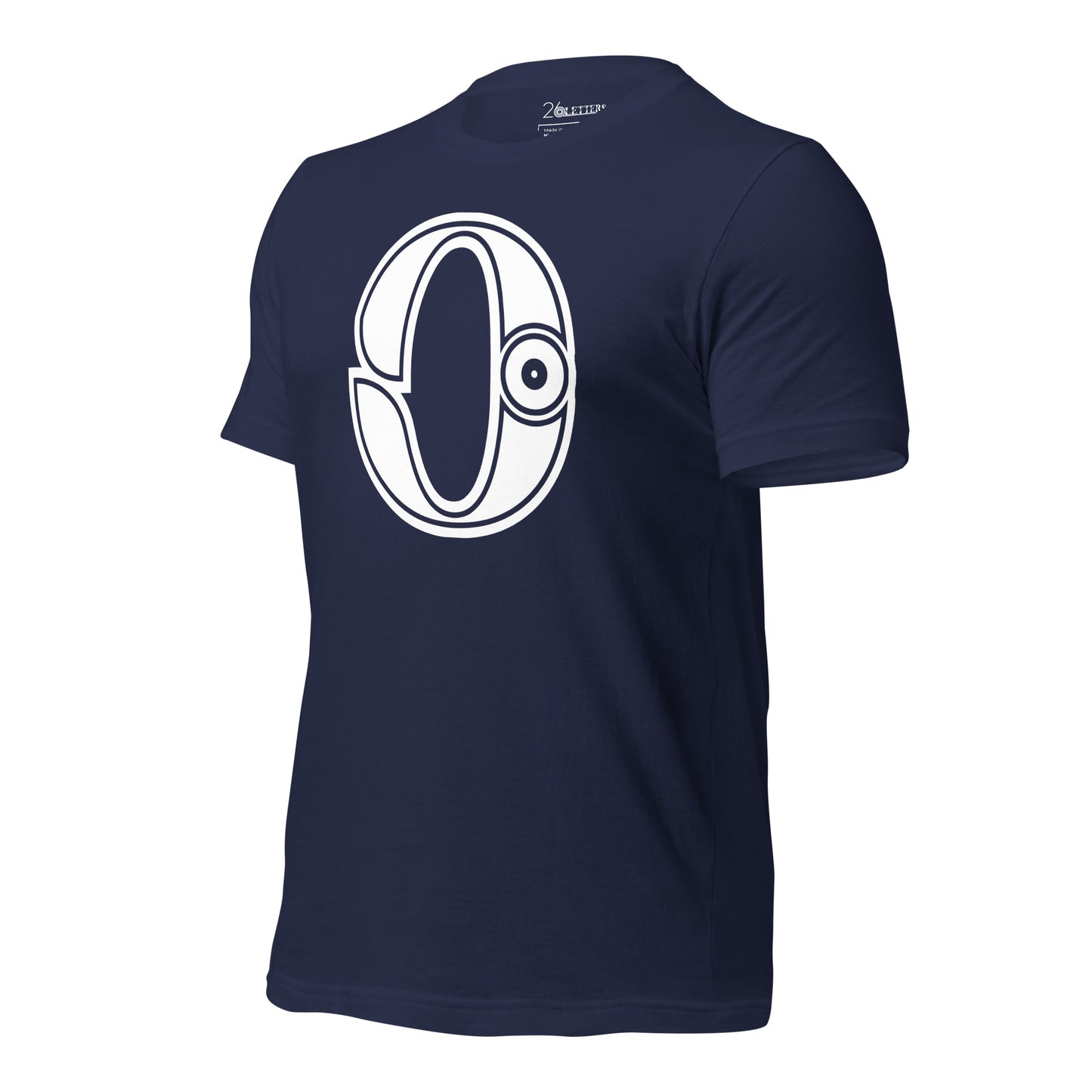 Navy and White Letter O T-Shirt