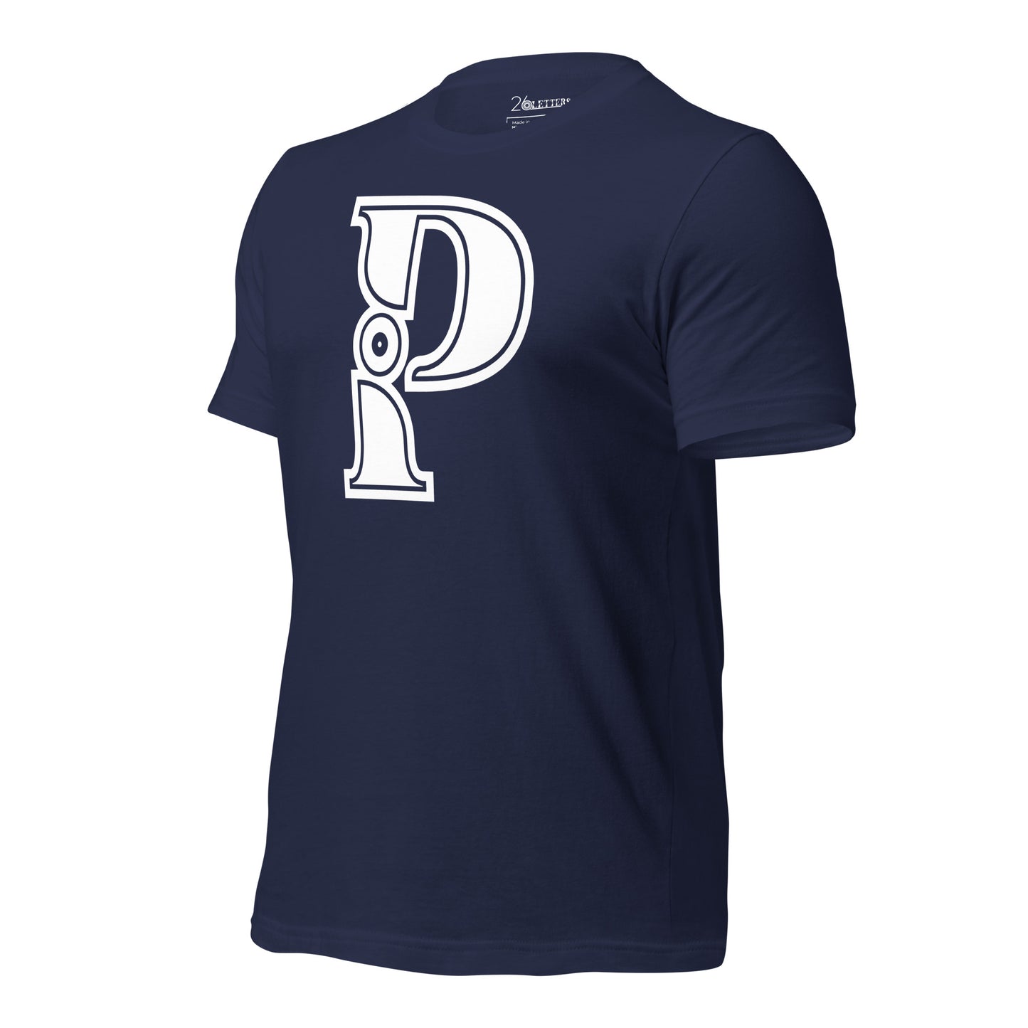 Navy and White Letter P T-Shirt