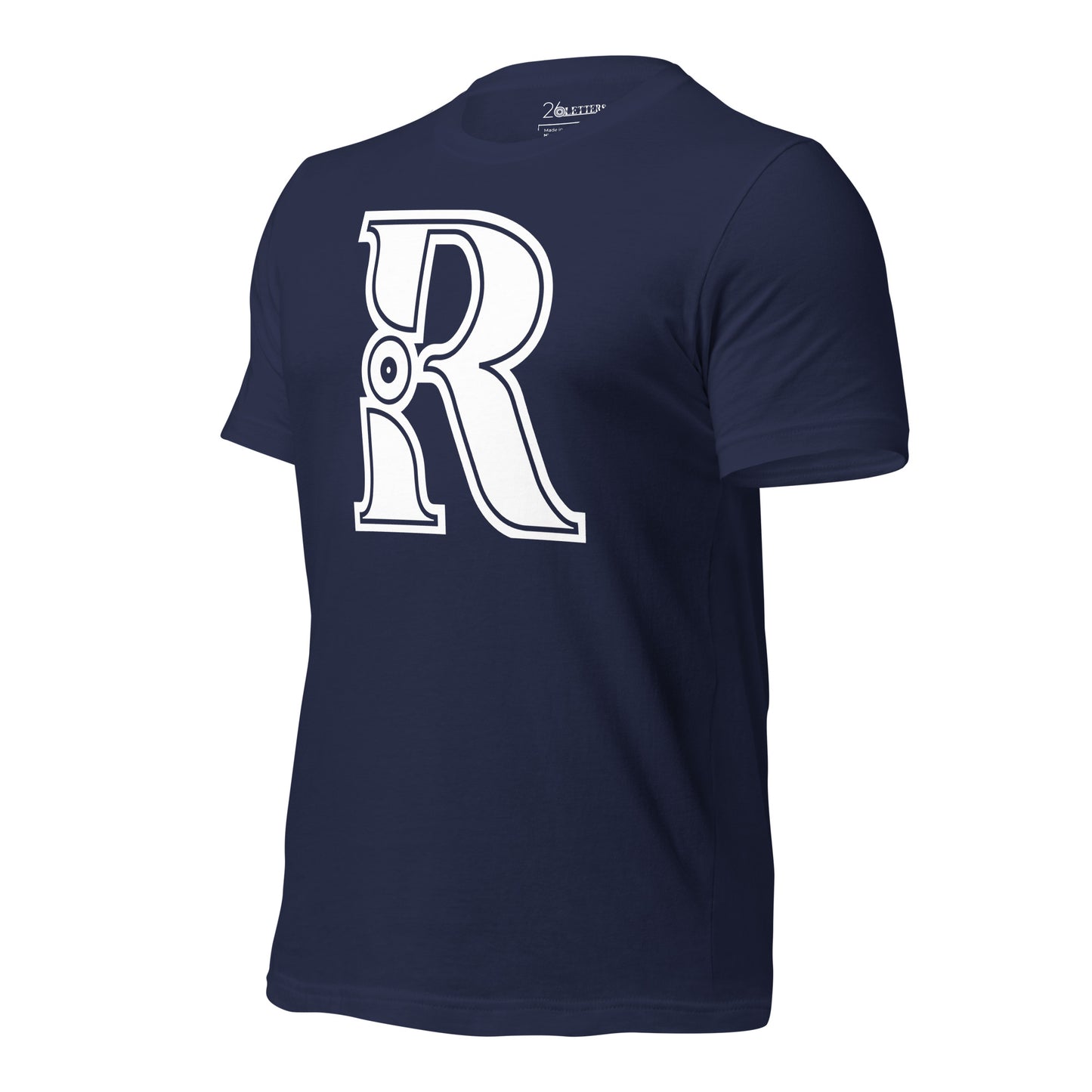 Navy and White Letter R T-Shirt