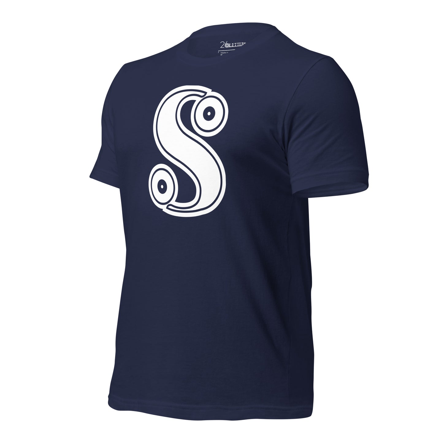 Navy and White Letter S T-Shirt