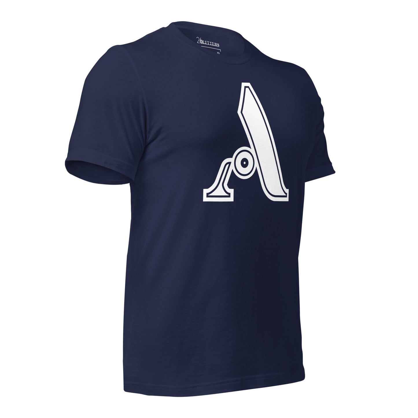 Navy and White Letter A T-Shirt