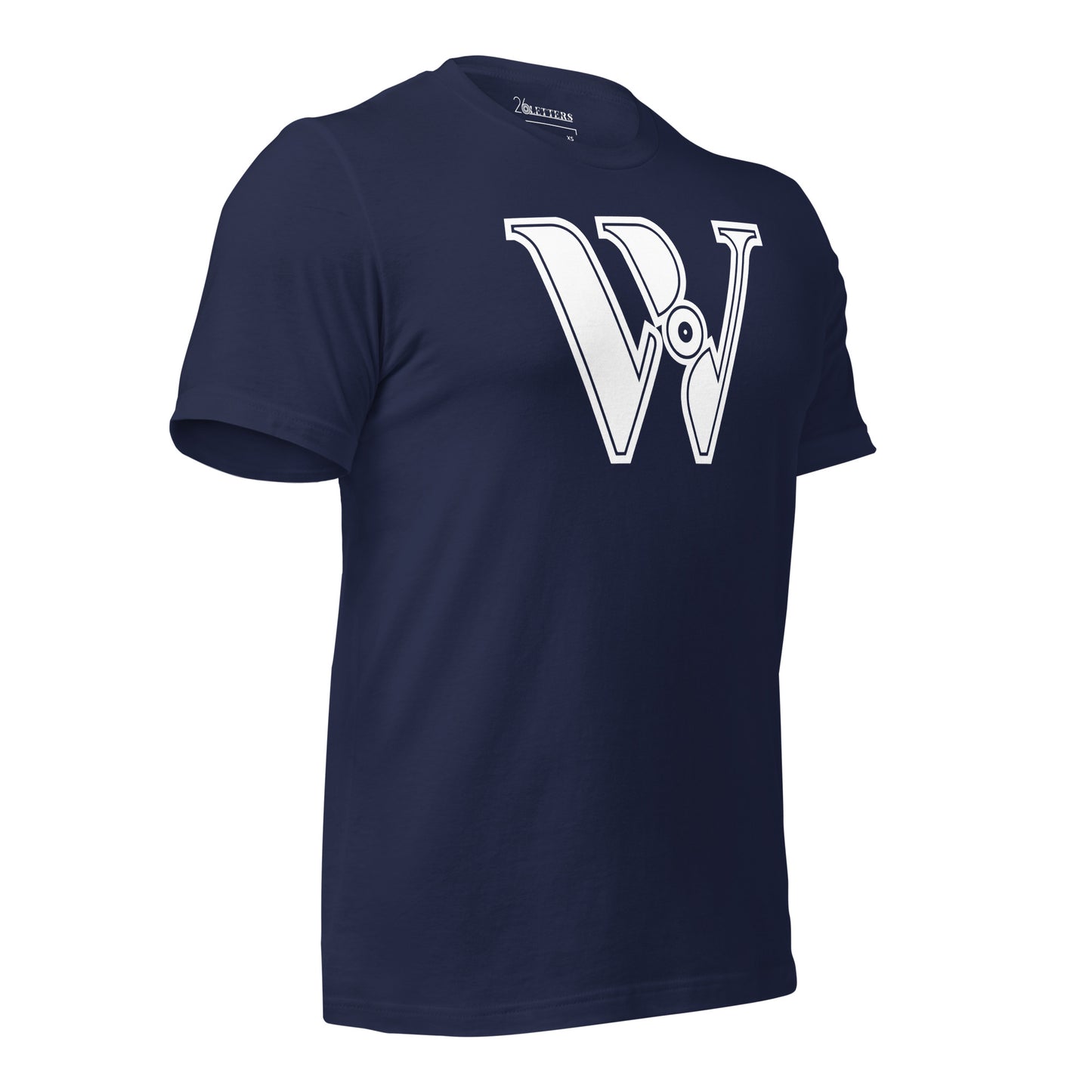 Navy Blue and White Letter W T-Shirt