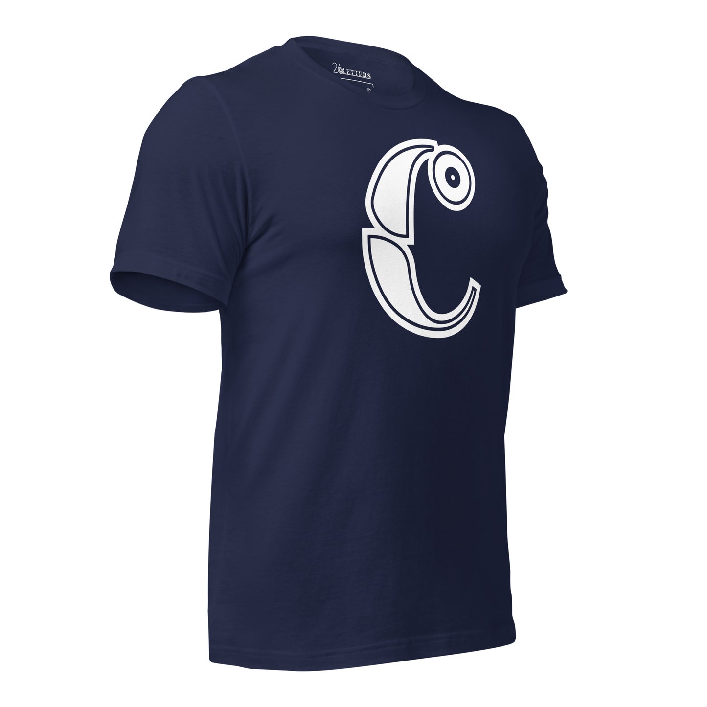 Navy and White Letter C T-Shirt