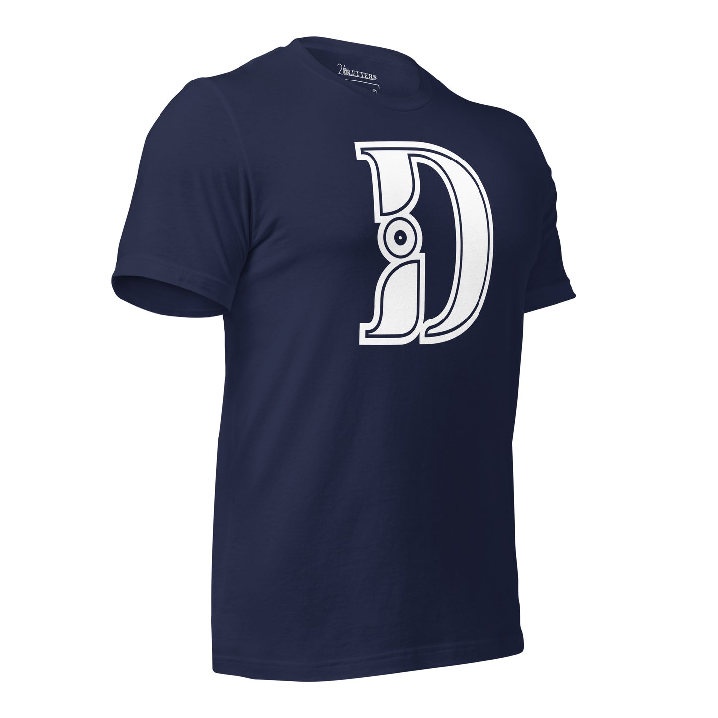 Navy and White Letter D T-Shirt