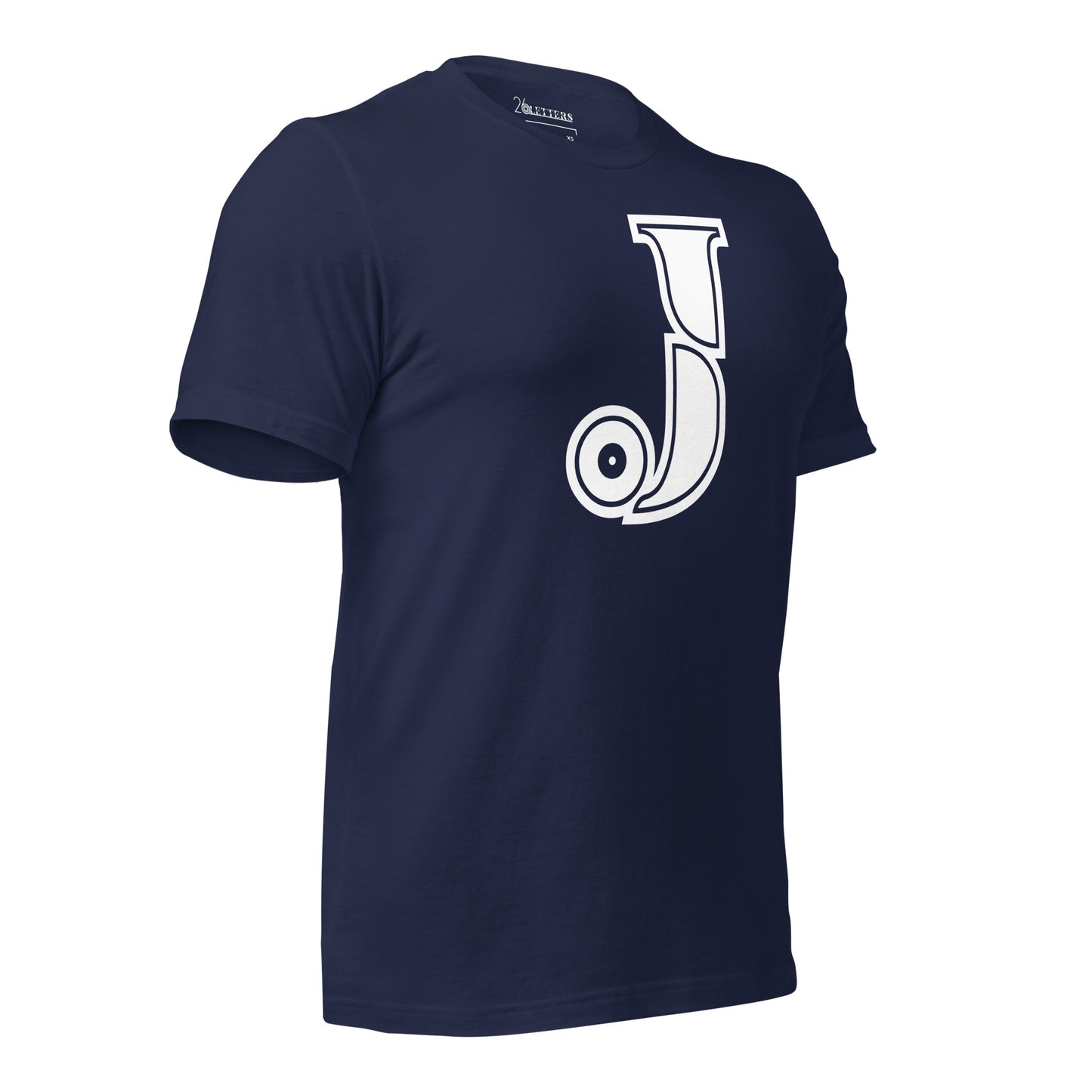 Navy and White Letter J T-Shirt