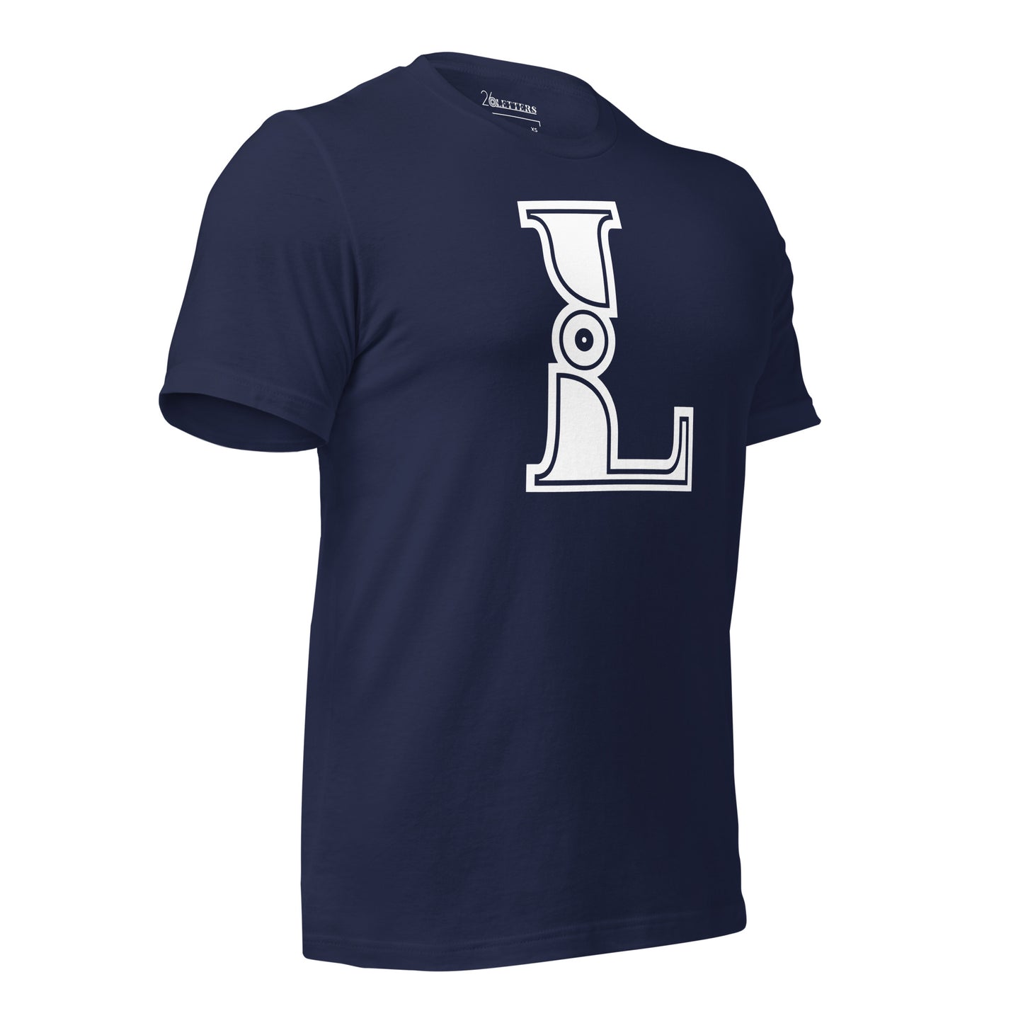 Navy and White Letter L T-Shirt