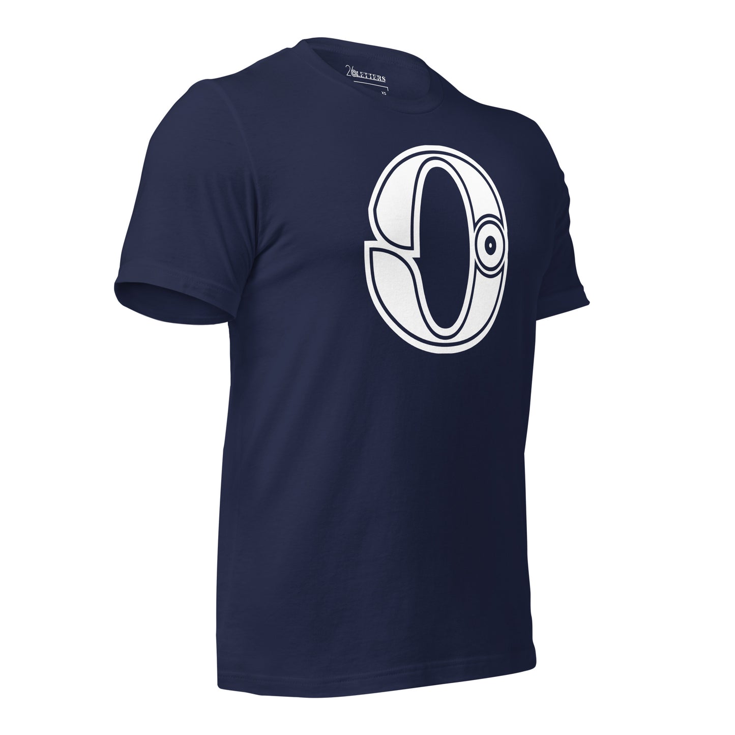 Navy and White Letter O T-Shirt