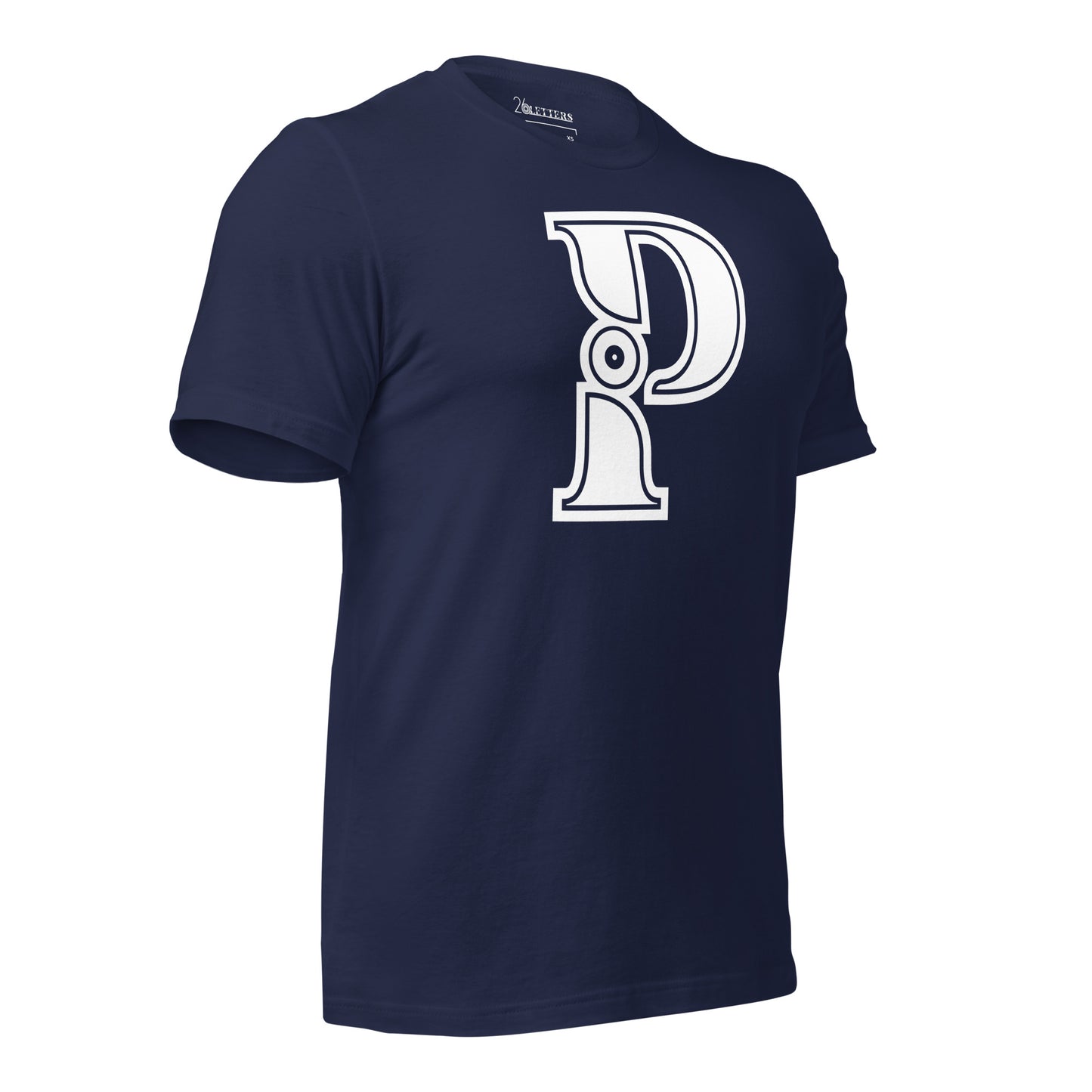 Navy and White Letter P T-Shirt