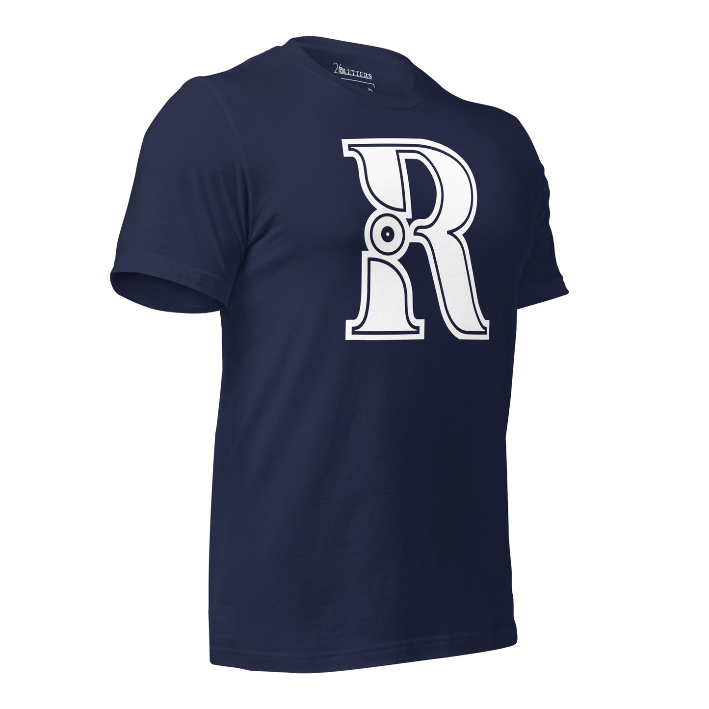 Navy and White Letter R T-Shirt