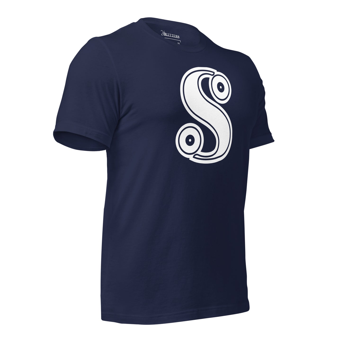 Navy and White Letter S T-Shirt