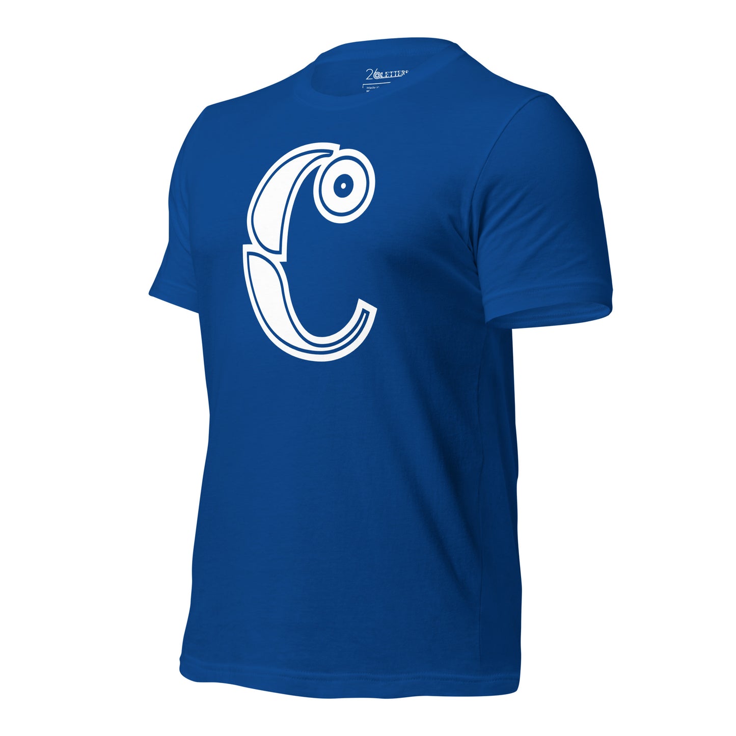 Royal Blue and White Letter C T-Shirt